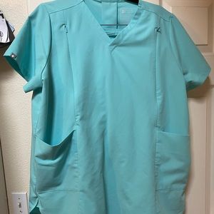 Figs Neon Blue Maternity set Medium pants Large top